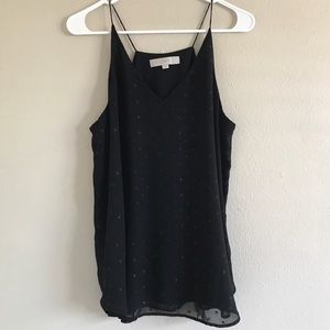 Black flowy Loft tank top